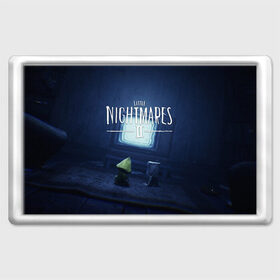 Магнит 45*70 с принтом LITTLE NIGHTMARES | ЛИТЛ НАЙТМ в Петрозаводске, Пластик | Размер: 78*52 мм; Размер печати: 70*45 | Тематика изображения на принте: kid | little nightmares | little nightmares 2 | six | yellow | жёлтый | игры | комиксы | литл найтмерс | шестая