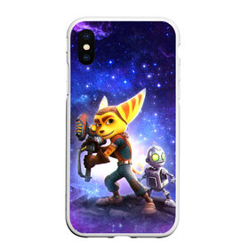 Чехол для iPhone XS Max матовый с принтом Ratchet & Clank game в Петрозаводске, Силикон | Область печати: задняя сторона чехла, без боковых панелей | game | ratchet  clank | галактические рейнджеры | игры | рэтчет и кланr