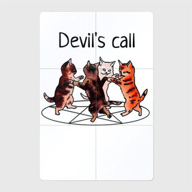 Магнитный плакат 2Х3 с принтом Calling the Devil в Петрозаводске, Полимерный материал с магнитным слоем | 6 деталей размером 9*9 см | devil | love | pentagram | дьявол | котята | люцифер | пентаграмма | призыв