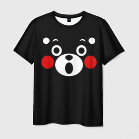 Мужская футболка 3D с принтом KUMAMON | КУМАМОН в Петрозаводске, 100% полиэфир | прямой крой, круглый вырез горловины, длина до линии бедер | bear | japan | japanese | kumamon | kumamoto | аниме | игрушка | кумамон | кумамото сапурайдзу | медведь | мишка | персонаж | талисман | япония