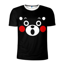 Мужская футболка 3D спортивная с принтом KUMAMON | КУМАМОН в Петрозаводске, 100% полиэстер с улучшенными характеристиками | приталенный силуэт, круглая горловина, широкие плечи, сужается к линии бедра | bear | japan | japanese | kumamon | kumamoto | аниме | игрушка | кумамон | кумамото сапурайдзу | медведь | мишка | персонаж | талисман | япония