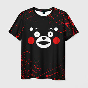 Мужская футболка 3D с принтом KUMAMON | КУМАМОН в Петрозаводске, 100% полиэфир | прямой крой, круглый вырез горловины, длина до линии бедер | bear | japan | japanese | kumamon | kumamoto | аниме | игрушка | кумамон | кумамото сапурайдзу | медведь | мишка | персонаж | талисман | япония