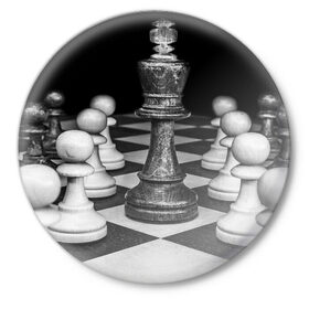 Значок с принтом Шахматы в Петрозаводске,  металл | круглая форма, металлическая застежка в виде булавки | Тематика изображения на принте: доска | игра | игровая | игры | короли | король | логика | настольная | настольные | пешка | пешки | спорт | туча | шахматный | шахматы