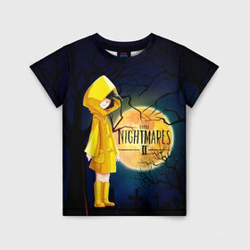 Детская футболка 3D с принтом Little Nightmares 2 в Петрозаводске, 100% гипоаллергенный полиэфир | прямой крой, круглый вырез горловины, длина до линии бедер, чуть спущенное плечо, ткань немного тянется | little nightmares | страшилка | страшная игра | ужас | хоррор