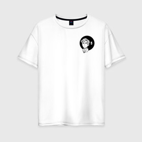 Женская футболка хлопок Oversize с принтом Номер Пять в Петрозаводске, 100% хлопок | свободный крой, круглый ворот, спущенный рукав, длина до линии бедер
 | академия | будущее | время | мальчик | номер пять | сверхъестественный | способности | супергерой