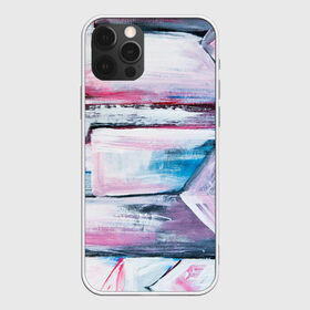 Чехол для iPhone 12 Pro Max с принтом Цветные мелки в Петрозаводске, Силикон |  | живопись | краски | красный | линии | мазки | масляные краски | розовый | синий | цветные мелки