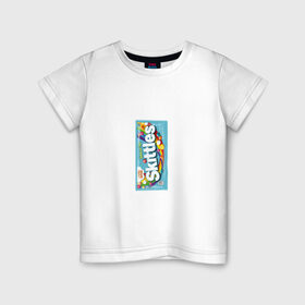 Детская футболка хлопок с принтом Skittles | Голубой в Петрозаводске, 100% хлопок | круглый вырез горловины, полуприлегающий силуэт, длина до линии бедер | blue | freeze pop | limited edition | skittles | скитлс