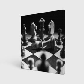 Холст квадратный с принтом Шахматы в Петрозаводске, 100% ПВХ |  | доска | игра | игровая | игры | конь | короли | король | ладья | логика | настольная | настольные | пешка | пешки | спорт | туча | ферзь | шахматный | шахматы