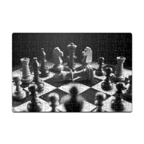 Пазл магнитный 126 элементов с принтом Шахматы в Петрозаводске, полимерный материал с магнитным слоем | 126 деталей, размер изделия —  180*270 мм | Тематика изображения на принте: доска | игра | игровая | игры | конь | короли | король | ладья | логика | настольная | настольные | пешка | пешки | спорт | туча | ферзь | шахматный | шахматы