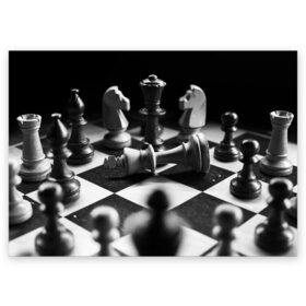 Поздравительная открытка с принтом Шахматы в Петрозаводске, 100% бумага | плотность бумаги 280 г/м2, матовая, на обратной стороне линовка и место для марки
 | доска | игра | игровая | игры | конь | короли | король | ладья | логика | настольная | настольные | пешка | пешки | спорт | туча | ферзь | шахматный | шахматы