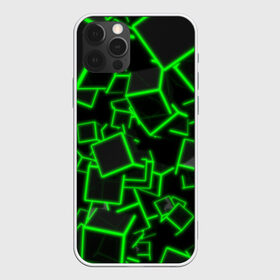 Чехол для iPhone 12 Pro Max с принтом Cyber cube в Петрозаводске, Силикон |  | Тематика изображения на принте: 3д кубики | cyber cube | кибер куб | куб | неоновые кубики