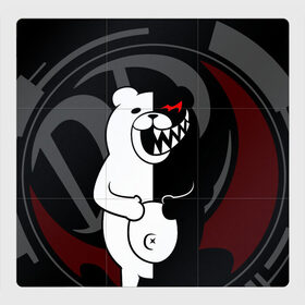 Магнитный плакат 3Х3 с принтом MONOKUMA | МОНОКУМА | DANGANRO в Петрозаводске, Полимерный материал с магнитным слоем | 9 деталей размером 9*9 см | anime | bear | black  white | danganronpa | kurokuma | monodam | monokuma | monomi | monotaro | rabbit | school | shirokuma | аниме | главарь | мoноми | монокума | черно белый | школа