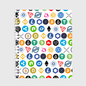 Тетрадь с принтом BITCOIN PATTERN | БИТКОИН(Z) в Петрозаводске, 100% бумага | 48 листов, плотность листов — 60 г/м2, плотность картонной обложки — 250 г/м2. Листы скреплены сбоку удобной пружинной спиралью. Уголки страниц и обложки скругленные. Цвет линий — светло-серый
 | binance coin | bitcoin | blockchain | btc | cardano | crypto | ethereum | polkadot | tether | xrp | биткоин | блокчейн | валюта | деньги | криптовалюта | майнер | майнинг | паттерн | цифровая валюта | цифровое золото | эфир