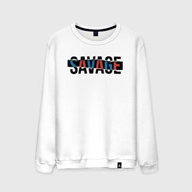 Мужской свитшот хлопок с принтом SAVAGE | ДИКАРЬ в Петрозаводске, 100% хлопок |  | creative | minimalism | savage | wild | дикарь | дикий | креатив | креативная | минимализм | надпись | одичалый | текст