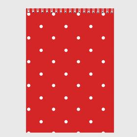 Скетчбук с принтом Белый горошек на красном фоне в Петрозаводске, 100% бумага
 | 48 листов, плотность листов — 100 г/м2, плотность картонной обложки — 250 г/м2. Листы скреплены сверху удобной пружинной спиралью | geometric | graphic | row | абстракция | геометрические фигуры | горошек | крапинки | красный | круги | пунктиры | точки | узоры spot | фон