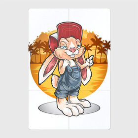 Магнитный плакат 2Х3 с принтом Красивый кролик в Петрозаводске, Полимерный материал с магнитным слоем | 6 деталей размером 9*9 см | ищу подопытного кролика | кролик | кролик с пистолетами: измайлов | кролик с черепом | следуй за белым кроликом
