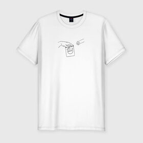 Мужская футболка хлопок Slim с принтом Вискас в Петрозаводске, 92% хлопок, 8% лайкра | приталенный силуэт, круглый вырез ворота, длина до линии бедра, короткий рукав | вискас | животные | искусство | кот | котик | прикол | сотворение адама | юмор