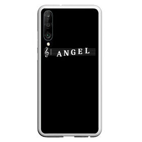 Чехол для Honor P30 с принтом Angel в Петрозаводске, Силикон | Область печати: задняя сторона чехла, без боковых панелей | angel | clef | instrument | music | musical | notation | note | notes | tablature | treble | ангел | грамота | инструмент | ключ | музыка | музыкальный | нота | нотная | ноты | скрипичный | табулатура