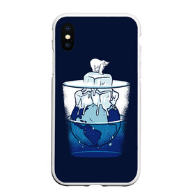 Чехол для iPhone XS Max матовый с принтом Polar Ice Bear в Петрозаводске, Силикон | Область печати: задняя сторона чехла, без боковых панелей | north pole | planet | water | антарктида | антарктика | арктика | белый медведь | в стакане | вода | земля | кубики льда | лед | льдина | льдинка | медведица | медвежонок | на льдине | наполовину полон | планета