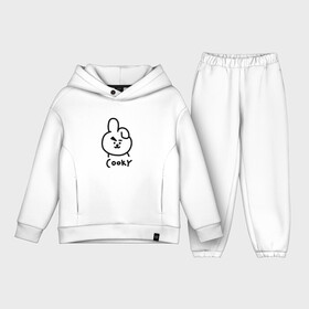 Детский костюм хлопок Oversize с принтом COOKY | BTS в Петрозаводске,  |  | army | bangtan boys | bt21 | bts | bts stickers | chimmy | cooky | k pop | koya | mang | monster | rap monster | rapmon | rj | rm | shooky | tata | van | бтс | ви | джей хоуп | джонгук | кейпоп | реп монстр | стикеры bts | сюга | чимин | чин