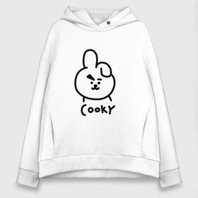 Женское худи Oversize хлопок с принтом COOKY | BTS в Петрозаводске, френч-терри — 70% хлопок, 30% полиэстер. Мягкий теплый начес внутри —100% хлопок | боковые карманы, эластичные манжеты и нижняя кромка, капюшон на магнитной кнопке | army | bangtan boys | bt21 | bts | bts stickers | chimmy | cooky | k pop | koya | mang | monster | rap monster | rapmon | rj | rm | shooky | tata | van | бтс | ви | джей хоуп | джонгук | кейпоп | реп монстр | стикеры bts | сюга | чимин | чин