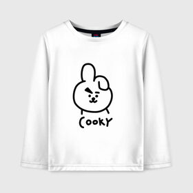 Детский лонгслив хлопок с принтом COOKY | BTS в Петрозаводске, 100% хлопок | круглый вырез горловины, полуприлегающий силуэт, длина до линии бедер | army | bangtan boys | bt21 | bts | bts stickers | chimmy | cooky | k pop | koya | mang | monster | rap monster | rapmon | rj | rm | shooky | tata | van | бтс | ви | джей хоуп | джонгук | кейпоп | реп монстр | стикеры bts | сюга | чимин | чин