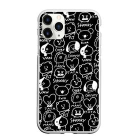 Чехол для iPhone 11 Pro матовый с принтом BTS | BT21 в Петрозаводске, Силикон |  | army | bangtan boys | bt21 | bts | bts stickers | chimmy | cooky | k pop | koya | mang | monster | rap monster | rapmon | rj | rm | shooky | tata | van | бтс | ви | джей хоуп | джонгук | кейпоп | реп монстр | стикеры bts | сюга | чимин | чин