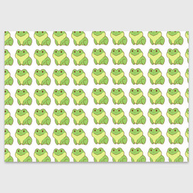 Поздравительная открытка с принтом лягушки  в Петрозаводске, 100% бумага | плотность бумаги 280 г/м2, матовая, на обратной стороне линовка и место для марки
 | животные | клубника | лягушка | милота | природа