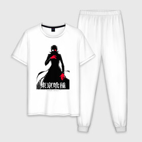 Мужская пижама хлопок с принтом Кэн Канэки | Tokyo Ghoul в Петрозаводске, 100% хлопок | брюки и футболка прямого кроя, без карманов, на брюках мягкая резинка на поясе и по низу штанин
 | anime | kaneki ken | tokyo ghoul | tokyo ghoul: re | аниме | анимэ | гули | джузо сузуя | канеки кен | кузен йошимура | наки | нишики нишио | ре | ренджи йомо | ризе камиширо | токийский гуль | тоука киришима | ута