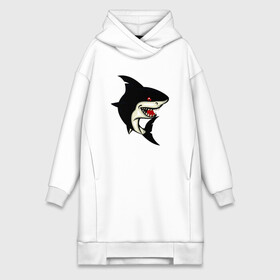 Платье-худи хлопок с принтом ЧЕРНАЯ АКУЛА в Петрозаводске,  |  | black | dark | fish | megalodon | shark | teeth | white shark | акула | белая акула | зубы | мегалодон | рыба