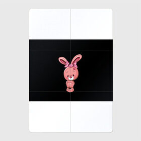 Магнитный плакат 2Х3 с принтом ЗАЙЧИК в Петрозаводске, Полимерный материал с магнитным слоем | 6 деталей размером 9*9 см | Тематика изображения на принте: animal | baby rabbits | bunny | cute | hare | pink | rabbit | зайчик | заяц | кролик | розовый