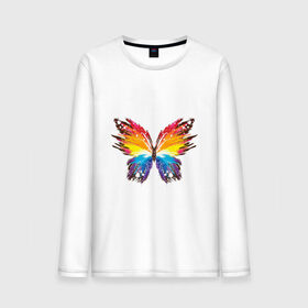 Мужской лонгслив хлопок с принтом бабочка краской в Петрозаводске, 100% хлопок |  | бабочка | беспозвоночные | брызги | градиент | краска | красочная | крылья | лето | мотыльки и бабочки | насекомое | насекомые | радуга | ярко