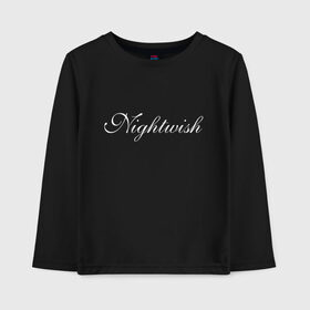 Детский лонгслив хлопок с принтом Nightwish Logo в Петрозаводске, 100% хлопок | круглый вырез горловины, полуприлегающий силуэт, длина до линии бедер | bye bye beautiful | ghost love score | logo | nemo | nightwish | over the hills and far away | phantom of the opera | reaction | sleeping sun | wish i had an angel | wishmaster | белый | лого | логотип | найтвиш