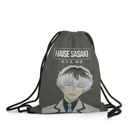 Рюкзак-мешок 3D с принтом HAISE SASAKE Tokyo Ghoul в Петрозаводске, 100% полиэстер | плотность ткани — 200 г/м2, размер — 35 х 45 см; лямки — толстые шнурки, застежка на шнуровке, без карманов и подкладки | Тематика изображения на принте: anime | kaneki ken | tokyo ghoul | tokyo ghoul: re | аниме | анимэ | гули | джузо сузуя | канеки кен | кузен йошимура | наки | нишики нишио | ре | ренджи йомо | ризе камиширо | токийский гуль | тоука киришима | ута