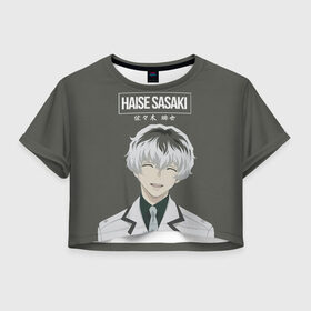 Женская футболка Crop-top 3D с принтом HAISE SASAKE Tokyo Ghoul в Петрозаводске, 100% полиэстер | круглая горловина, длина футболки до линии талии, рукава с отворотами | anime | kaneki ken | tokyo ghoul | tokyo ghoul: re | аниме | анимэ | гули | джузо сузуя | канеки кен | кузен йошимура | наки | нишики нишио | ре | ренджи йомо | ризе камиширо | токийский гуль | тоука киришима | ута