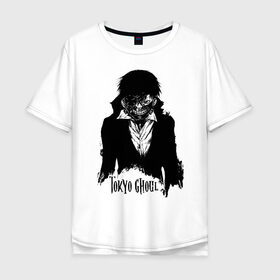 Мужская футболка хлопок Oversize с принтом Kaneki Ken Tokyo Ghoul в Петрозаводске, 100% хлопок | свободный крой, круглый ворот, “спинка” длиннее передней части | anime | kaneki ken | tokyo ghoul | tokyo ghoul: re | аниме | анимэ | гули | джузо сузуя | канеки кен | кузен йошимура | наки | нишики нишио | ре | ренджи йомо | ризе камиширо | токийский гуль | тоука киришима | ута