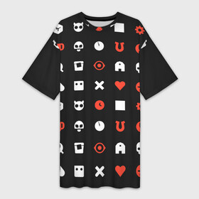 Платье-футболка 3D с принтом Любовь смерть и роботы (Логотипы) в Петрозаводске,  |  | лого | минимализм | сериал | стикеры