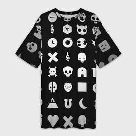 Платье-футболка 3D с принтом Любовь смерть и роботы в Петрозаводске,  |  | лого | минимализм | рисунок | сериал | стикеры