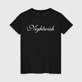 Женская футболка хлопок с принтом Nightwish Logo / Найтвиш (Z) в Петрозаводске, 100% хлопок | прямой крой, круглый вырез горловины, длина до линии бедер, слегка спущенное плечо | music | night wish | nightwish | nuclear blast | rock | spinefarm | лого | музыка | найт виш | найтвиш | рок | симфоник метал | тарья турунен | флор янсен