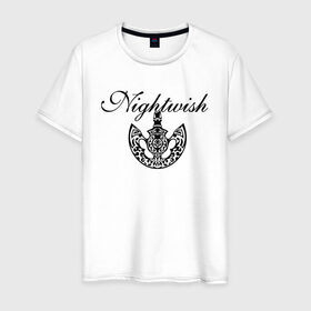 Мужская футболка хлопок с принтом Nightwish Logo / Найтвиш (Z) в Петрозаводске, 100% хлопок | прямой крой, круглый вырез горловины, длина до линии бедер, слегка спущенное плечо. | music | night wish | nightwish | nuclear blast | rock | spinefarm | лого | музыка | найт виш | найтвиш | рок | симфоник метал | тарья турунен | флор янсен