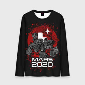 Мужской лонгслив 3D с принтом МАРС 2020, Perseverance в Петрозаводске, 100% полиэстер | длинные рукава, круглый вырез горловины, полуприлегающий силуэт | mars 2020 | nasa | perseverance | космос | марс | марс 2020 | марсоход | персеверенс