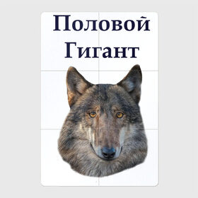 Магнитный плакат 2Х3 с принтом Половой гигант подарок мужчине в Петрозаводске, Полимерный материал с магнитным слоем | 6 деталей размером 9*9 см | ауф | волк | для мужчины | для парня | мем | мемы | подарок мужчине | половой гигант