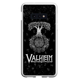 Чехол для Samsung S10E с принтом Valheim Руны Иггдрасиль в Петрозаводске, Силикон | Область печати: задняя сторона чехла, без боковых панелей | valheim | вальхейм | дерево | иггдрасиль | игдрасиль | игра | икдросиль | логотип игры | мировое древо | много рун | паттерн | руна | руны