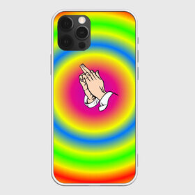 Чехол для iPhone 12 Pro Max с принтом bright print в Петрозаводске, Силикон |  | bright | молитва | радуга | руки | хиппи