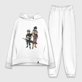 Женский костюм хлопок Oversize с принтом Yuno and Asta в Петрозаводске,  |  | anime | black clover | аниме | аста | лихт. | манга клевер | мультфильм | черный клевер | юно