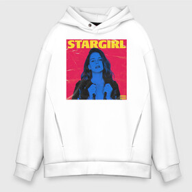 Мужское худи Oversize хлопок с принтом stargirl в Петрозаводске, френч-терри — 70% хлопок, 30% полиэстер. Мягкий теплый начес внутри —100% хлопок | боковые карманы, эластичные манжеты и нижняя кромка, капюшон на магнитной кнопке | Тематика изображения на принте: lana del rey | music | лана дел рей | музыка | певица