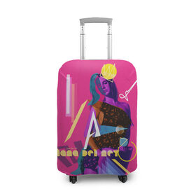 Чехол для чемодана 3D с принтом lana del rey в Петрозаводске, 86% полиэфир, 14% спандекс | двустороннее нанесение принта, прорези для ручек и колес | lana del rey | music | лана дел рей | музыка | певица