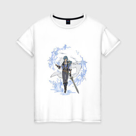 Женская футболка хлопок с принтом Кэйа в Петрозаводске, 100% хлопок | прямой крой, круглый вырез горловины, длина до линии бедер, слегка спущенное плечо | арт | кейа | кэйа | лёд | милый парень | рисунок