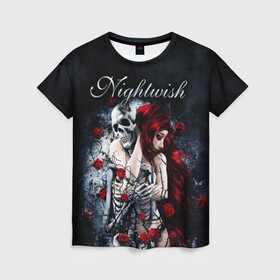 Женская футболка 3D с принтом NIGHTWISH в Петрозаводске, 100% полиэфир ( синтетическое хлопкоподобное полотно) | прямой крой, круглый вырез горловины, длина до линии бедер | metal | nightwish | tarja turunen | метал | музыка | найтвиш | рок | симфо метал | тарья турунен