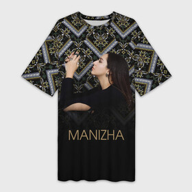 Платье-футболка 3D с принтом Манижа  Manizha в Петрозаводске,  |  | manizha | далеровна | душанбе | евровидение | евровидение 2021 | манижа | певица | таджикистан | хамраева